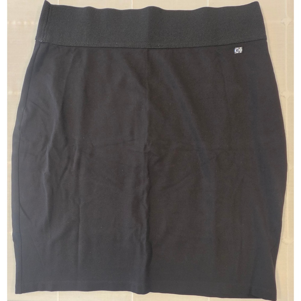 Calvin Klein Womens Black Ponte Knit Pencil Skirt Plus Size 2X CKUGM1263 BLK